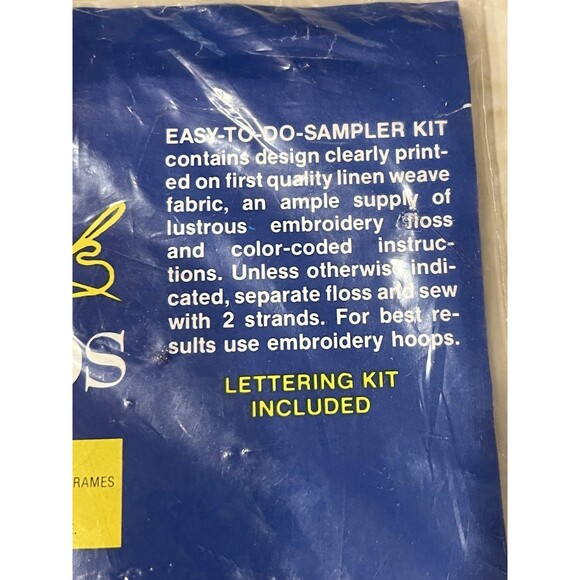 Vtg Needles N Hoops No 123 Birth Certificate 14x17 Embroidery - Picture 4 of 6